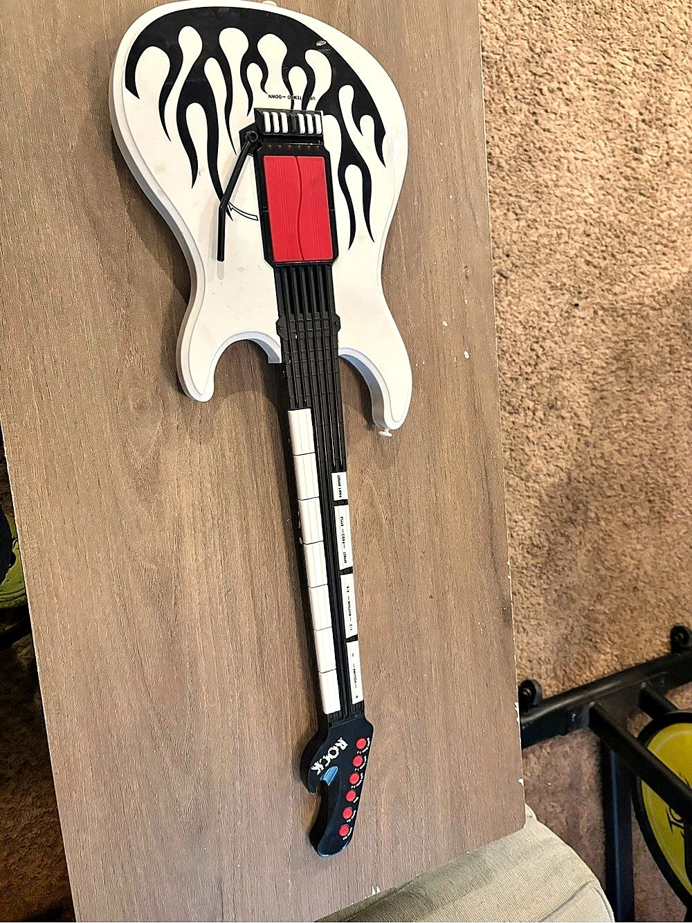 Rock Band Guitar Controller White Black (PARTS ONLY)